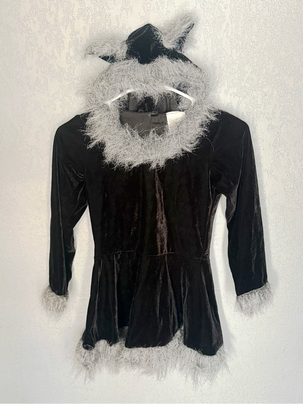 Racy Racoon Sexy Adult Halloween Costume Dress, Hat w/ Ears and Tail Medium 8-10